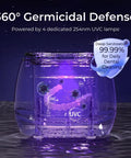 Ultrasonic Retainer Cleaner with 360° Germicidal Defense, 4 UV lights, deep sanitization display, rechargeable W200 model shown