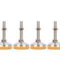 Beastly Tough M12 Leveling Feet For Furniture And Machinery, 4 Pack, Adjustable Floor Protectors With PVC Anti Slip Cushions, 117mm Height, 80mm Base Diameter, 87mm Thread Length, Ideal For Shelves, Equipment, And Industrial Setups, set of four