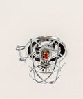 Heavy Duty Tough As Nails Fire Sprinkler Head Covers Screw Type Protector Cage 2 Pack view from below, showcasing chrome cage design.