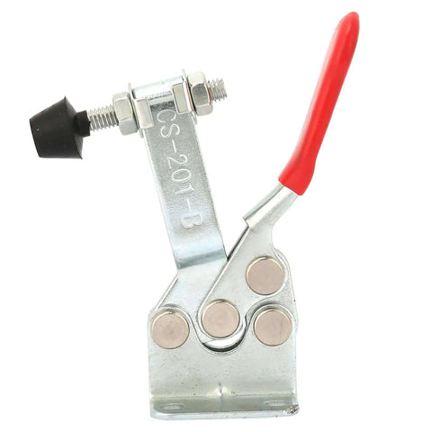 Carbon Steel Horizontal Toggle Clamp Set With Electroplated Rust Proof Finish, 201B style, red handle, woodworking fixture