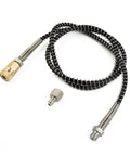 4500 PSI DN2 Microbore Hose 36 Inch Long Fast Fill Quick Connect Air Hand Pump Charging black hose with stainless ends
