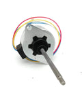 Front view of Beefed Up 35x120mm Permanent Magnet Stepper Motor with 12V supply and TR3.5 linear screw, 0.2A current, 20mm travel