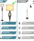 Comparison of Farmhouse Floor Lamp With Night Light And Retro Vibe vs standard lamp, showing design and features