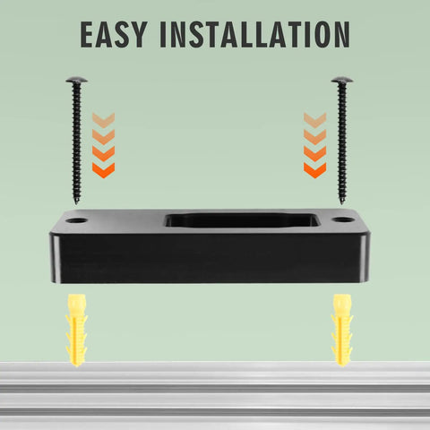 Easy installation hardware for Two Piece Wall Mount Fishing Reel Rack Built For Spinning Reels Only, featuring screws and wall anchors.