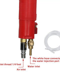 4 Inch Pneumatic Wet Stone Polisher Sander With Water Nozzle And 4300 RPM, Air and Water Inlet Close-Up
