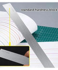 Standard hardness block for testing materials, showing 15.7 HWA measurement, designed for use with handheld digital hardness tester.