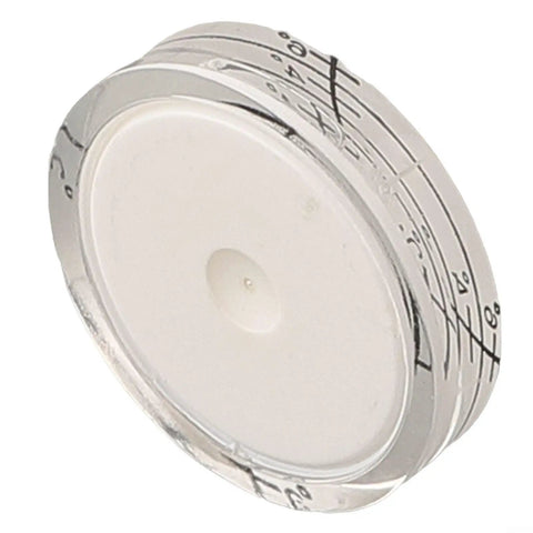 32mm-Round-Bubble Level for acrylic for spirit Gauge 32mm-Round showing translucent material and precision markings.