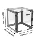DIY 3D Printer Enclosure Kit For A1 Unassembled Sealing Design Reduces Noise And Printing Interference Cover Box 603x603x606MM