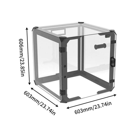 DIY 3D Printer Enclosure Kit For A1 Unassembled Sealing Design Reduces Noise And Printing Interference Cover Box 603x603x606MM