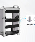 Heavy Duty 10 32 X 5 16 Inch Pan Head Machine Screws And 304 Stainless Steel Washers in server rack setup