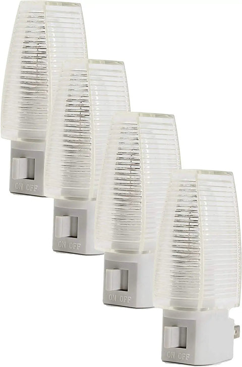 Night Light Wall Plug In With On Off Switch Warm White UL Listed 120V 4W Two Pack Easy Plug In For Hallways Bathrooms Bedrooms And Kitchens