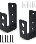 Two Pack 2x4 Door Barricade Brackets For Home, Barn, Shed, Garage And Gate Security Reinforcement with screws and anchors