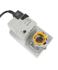 Direct Coupled Damper Actuator 20Nm 24V Electric Motor For HVAC Vent Control Open Close Damper MY6050A1001 mounted on base with wiring.