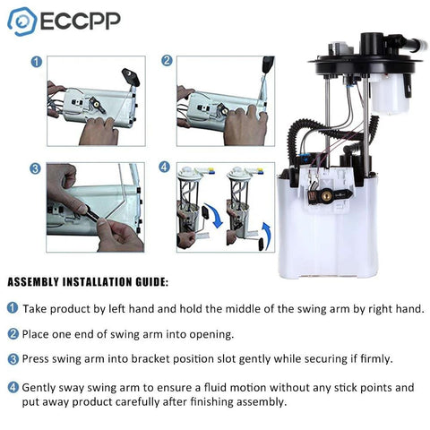 Electric Fuel Pump Assembly E3792M For Buick Allure LaCrosse, Pontiac Grand Prix, Chevrolet Impala 2007 2008 3.5L 3.8L V6 With Sending Unit Replaces 19152995 19179780 19121842 installation guide