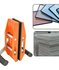 Heavy Duty Double Handed Stone Carrying Clamps With Grippy Rubber Handles For No Sweat 1.77 Inch granite lifting tool for strong grip.
