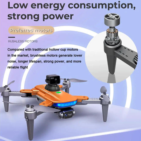 360 Degree Obstacle Avoidance GPS Drone With 4K Camera For Grownups Brushless Quadcopter showing motor details
