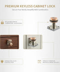 Cam Lock For Drawers And Cabinets With 3 Digit Combination Gold Zinc Alloy Security Lock No Key Hassle For Home Office Lockers
