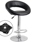 3 Pack 6 Inch Heavy Duty Bar Stool Swivel Plate Replacement Featuring 360 Degree Smooth Spin Square Base For Recliners Chairs Furniture And Boat Seats Built Like A Tank Fits Like A Dream, black padded bar stool with chrome base