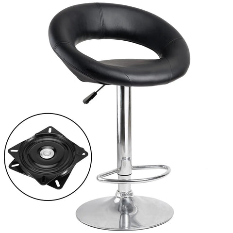 3 Pack 6 Inch Heavy Duty Bar Stool Swivel Plate Replacement Featuring 360 Degree Smooth Spin Square Base For Recliners Chairs Furniture And Boat Seats Built Like A Tank Fits Like A Dream, black padded bar stool with chrome base