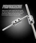Rigid Shaft Coupler 5mm To 6.35mm Bore, 22mm Length, 14mm OD, Set Screw, Stainless Steel High Torque Motor Connector display