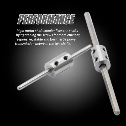 Rigid Shaft Coupler 5mm To 6.35mm Bore, 22mm Length, 14mm OD, Set Screw, Stainless Steel High Torque Motor Connector display