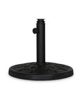 Heavy Duty 20 Lb Round Patio Umbrella Base With Resin Coated Calcium Carbonate Core Universal Fit For 1.5 To 2 Inch Poles With Adjustable Adapters Weather Resistant Black Finish Built To Last For Any Outdoor Setup