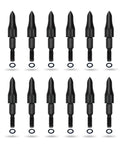 Field Points Kit With O Rings 100 And 125 Grain Arrow Tips For Carbon Arrows Screw In System To Prevent Loosening 12 Pack