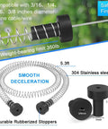 Backyard Zip Line Kit 75 Ft For Kids And Adults spring brake showing 5.3 ft stainless steel coil and rubberized stoppers.