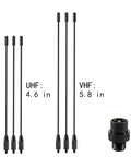 Dual Band Car Ham Radio Antenna With Magnetic Base And Ground Plane Kit Covers 136-174MHz And 400-470MHz Soft Whip PL259