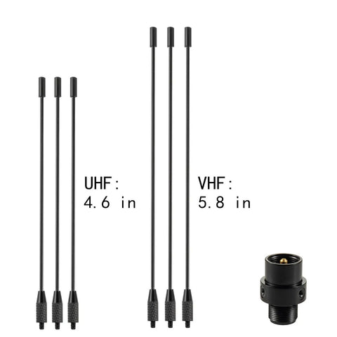 Dual Band Car Ham Radio Antenna With Magnetic Base And Ground Plane Kit Covers 136-174MHz And 400-470MHz Soft Whip PL259