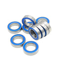 Thin Section 12x21x5mm ABEC-7 Ball Bearings 2RS With Blue Rubber Seal Built Tough Low Vibration 10 Pack Waterproof Coating For Snowy And Rainy Conditions