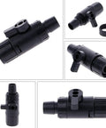 Quick Release Push To Connect Water Pipe Kit For 12Mm And 16Mm Hoses Fits Aquarium Filter Tanks And Fish Tank Inlet Outlet With Control Valves black plastic valve connector