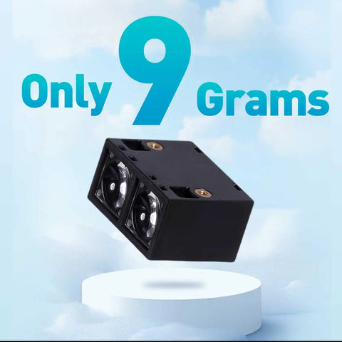 Single Point LiDAR Sensor For Drones And Robots With 0.1 To 14 Meters TOF Range 940 Nm Infrared, dual lens, 9 grams