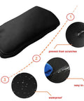 Lexus NX Center Console Armrest Cover 2015-2021 Full Coverage Protector for NX200t NX300h NX300 Black With White Stitching, waterproof