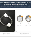 Vacuum pipette and bags for Powerful and Compact Vacuum Sealer Machine With One Touch Auto Seal, 80kPa Strong Suction