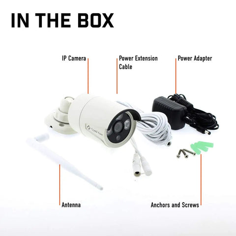 CVT-20WB 3MP Wireless HD Camera Add-On Replacement Button Type For CVT804A CVT808A CVT808N With Wireless Sync And Plug-And-Play Setup Easy Install High-Quality Surveillance Accessory in box with accessories