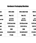 High-Performance Tea Bag Packing Machine With Precision Cartoning For Chocolate Bars And Boxed Goods specifications and dimensions chart.