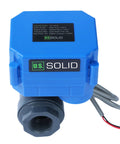 Half Inch UPVC Motorized Ball Valve With Full Port, 2 Wire Auto Return, 9-36V AC DC, Normally Closed, Lightweight Plastic Valve