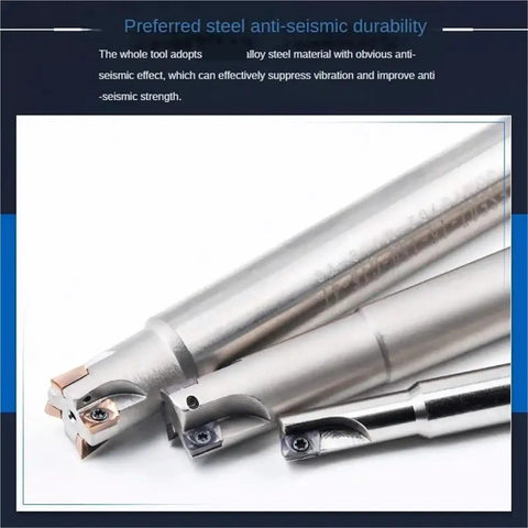 90 Degree Right Angle End Mill Cutter Bar For Precision Corner Cutting Small Diameter Rod Milling Tool With Four Teeth, showing steel alloy construction.