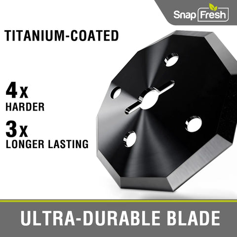 SnapFresh Cordless Electric Scissors With Rechargeable Battery And Self-Sharpening Blades ultra-durable titanium-coated blade.