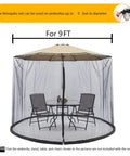 Chill Out Bug Free With This Awesome Hanging Mosquito Net For Your Patio Umbrella Super Easy Setup Weighted Bottom Keeps It Down Tight Fits Nine To Ten Foot Umbrellas Outdoor Polyester Screen covering patio set with chairs