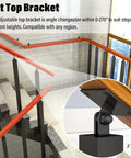 Tilt Top Bracket Adjustable for Top Notch Side Mount Deck Railing Posts With Adjustable Brackets And Complete Screw Kit Heavy Duty Black Stair Balusters