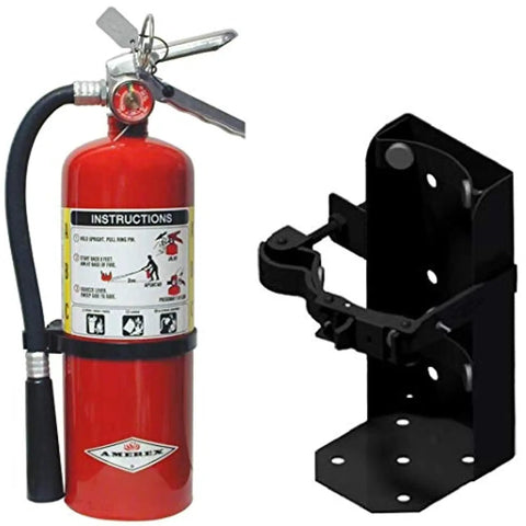 Heavy Duty 5Lb Abc Dry Chemical Fire Extinguisher Ul Approved 2A 10Bc Rating Marine Grade Aluminum Valve Solid Vehicle Mount Bracket Top Shelf Safety Gear For Daily Commutes And Road Trips