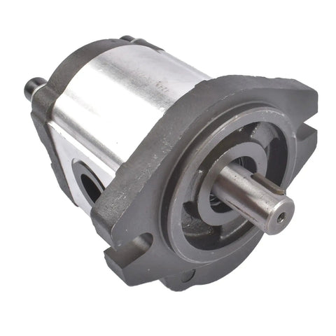 Industrial Hydraulic Gear Pump 4 To 12 GPM with 3/4 Inch Keyed Shaft, Right Clockwise, Cast Iron Flange, SAE A 2