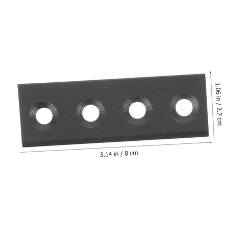 Barn Door Track Connector Set Black Flat Mending Repair Plate For Barn Door Hardware And Sliding Doors