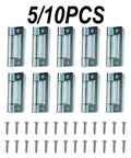 Zinc Plated Steel Cranked Flush Hinge For 15 To 19 Mm Thick Doors Cupboard Hinge With Screws 50x23mm RV Camper Utility Cabinet Built Tough