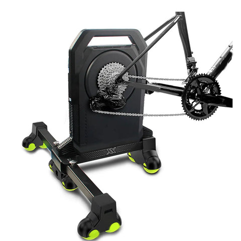 Indoor Bike Trainer Rocker Base for Stable Home Cycling Workouts with Shock Absorbing Feet Adjustable Size and Durable Plastic Construction