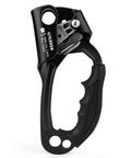 Black Go-To Climbing Hand Ascender For 8-13mm Rope Left Or Right Hand Durable Aluminum Mountaineering Gear Tool