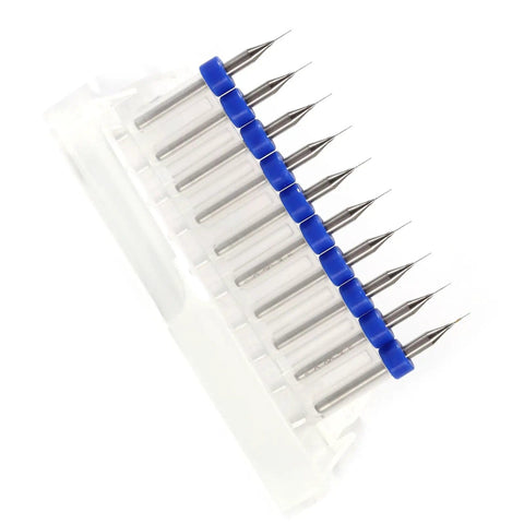 Precision Tungsten Carbide Drill Bits Kit Gear, 10 Piece Set For Detailed Work, PCB Prototyping And Model Making, Ultra Sharp 0.2mm Bits