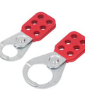 Lockout Hasp With 6 Hole Design For Industrial Gear Galvanized Steel With Nylon PA Handle 1 In And 1.5 In Jaw Padlockable Isolation Tool